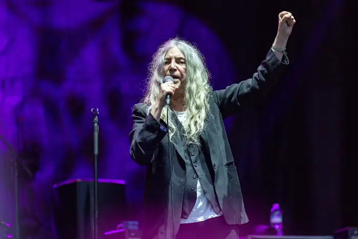 A photo of Patti Smith performing in 2019